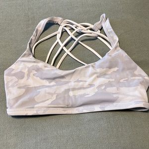 Women’s White Camo Lululemon Sports Bra